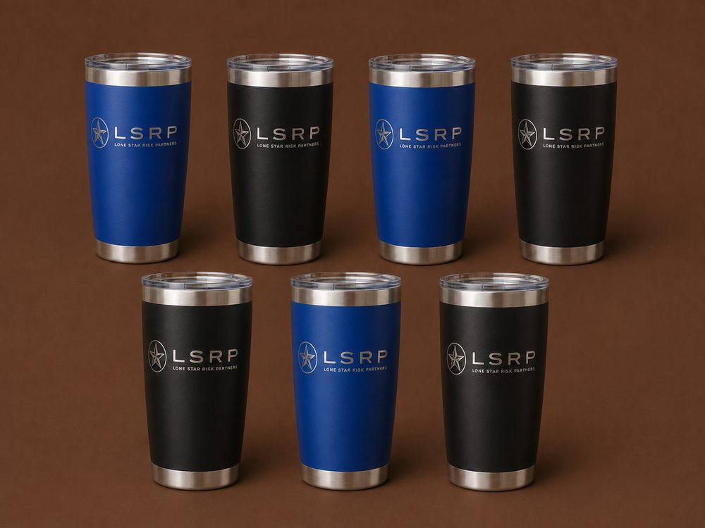 Engraved powder-coated tumblers