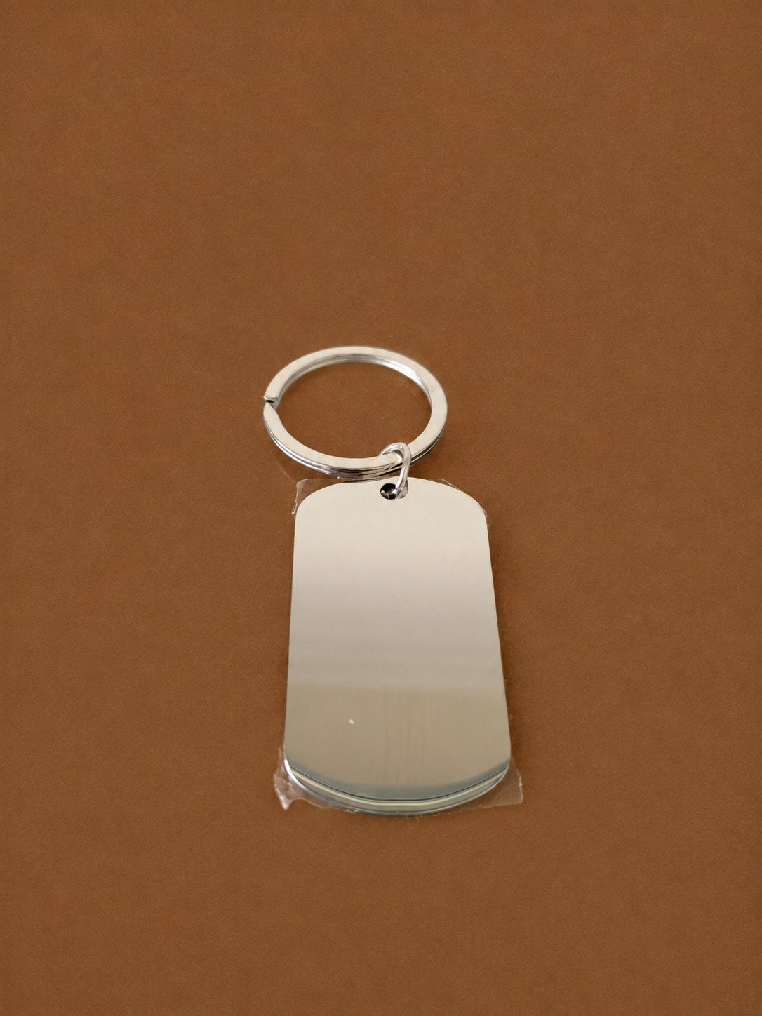 Stainless dog tag keychain blank